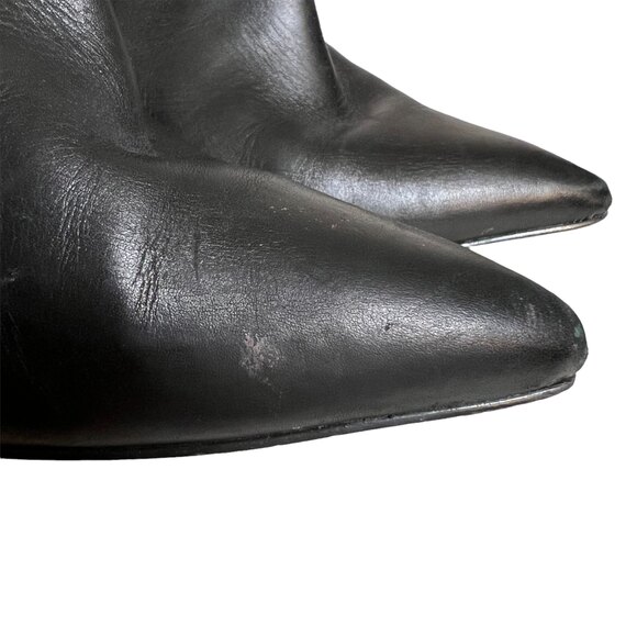 Steven by Steve Madden Marsha Black Leather Heeled Stiletto Booties Size 9.5 - Picture 8 of 8